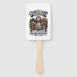 Jesus Church Camp VBS Nostalgia Shirt Faith Based  Hand Fan
