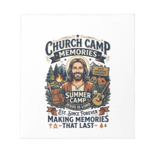 Jesus Church Camp VBS Nostalgia Shirt Faith Based  Notepad