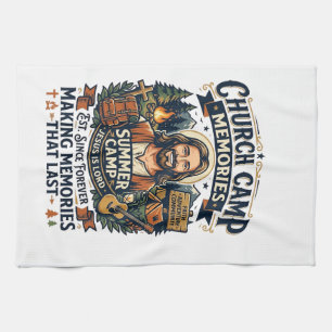 Jesus Church Camp VBS Nostalgia Shirt Faith Based Tea Towel