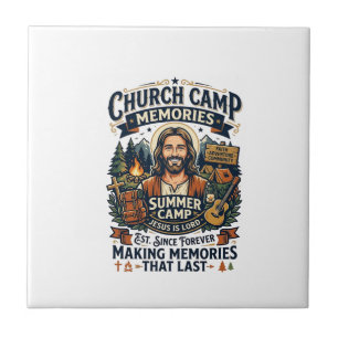 Jesus Church Camp VBS Nostalgia Shirt Faith Based Tile
