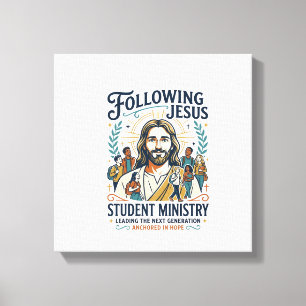 Jesus Church Merch Youth Camp Style Shirt Faith Ba Canvas Print
