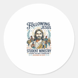 Jesus Church Merch Youth Camp Style Shirt Faith Ba Classic Round Sticker
