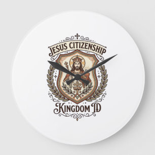 Jesus Citizenship Kingdom ID Jesus Citizenship Kin Large Clock
