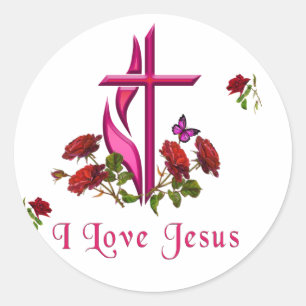 Jesus classic round sticker