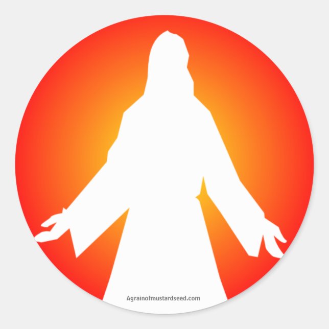 Jesus Classic Round Sticker (Front)