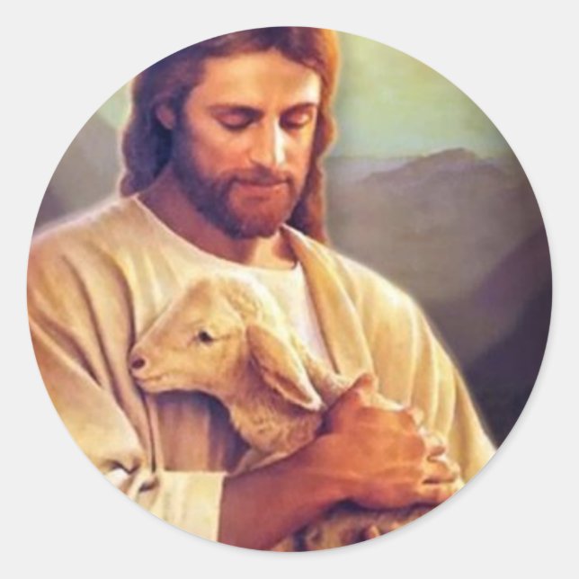 Jesus Classic Round Sticker (Front)