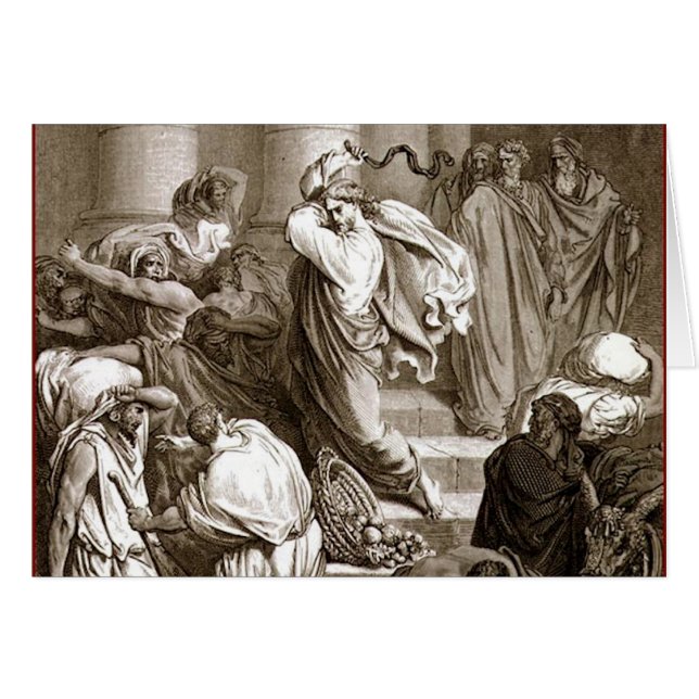 Jesus cleanses the temple (Front Horizontal)