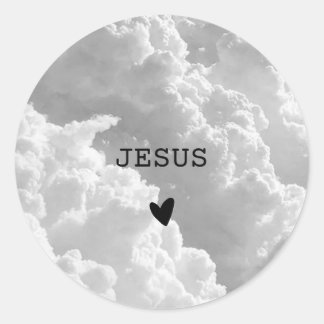 Jesus clouds sticker