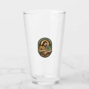 Jesus Club Hand Stamp Wont Wash Off Morning Humor_ Glass