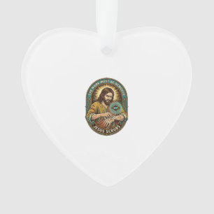 Jesus Club Hand Stamp Wont Wash Off Morning Humor_ Ornament