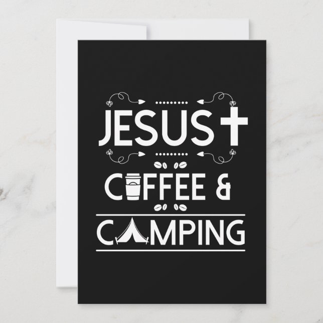 Jesus Coffee And Camping Invitation (Front)