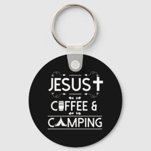 Jesus Coffee And Camping Key Ring
