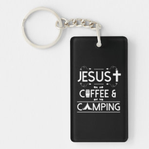 Jesus Coffee And Camping Key Ring
