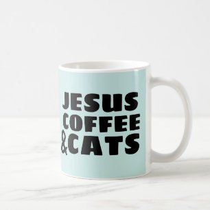 JESUS COFFEE & CATS CAT COFFEE MUGS
