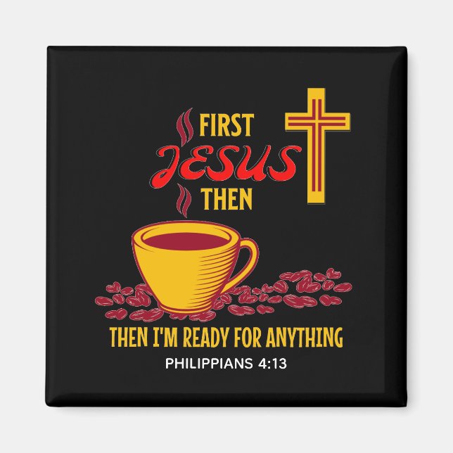 Jesus Coffee Lover Magnet (Front)