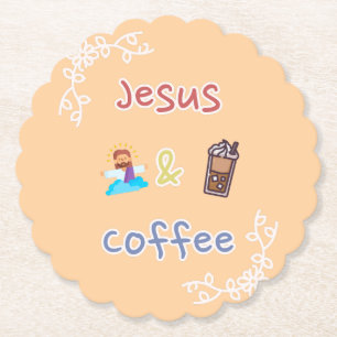 Jesus + Coffee Paper Coaster
