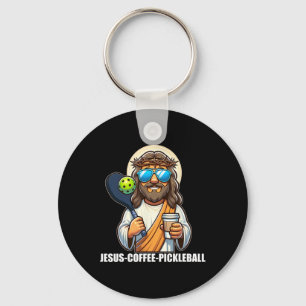 Jesus Coffee Picklenall Funny Christian Picklell L Key Ring