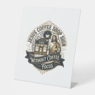 Jesus Coffee Shop Sign Without Coffee Focus Jesus 