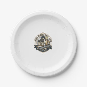 Jesus Coffee Shop Sign Without Coffee Focus Jesus  Paper Plate