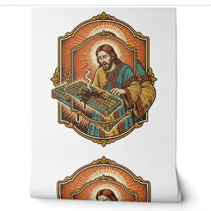 Jesus Coffee Spill Mechanical Keyboard Broken Tech Wallpaper