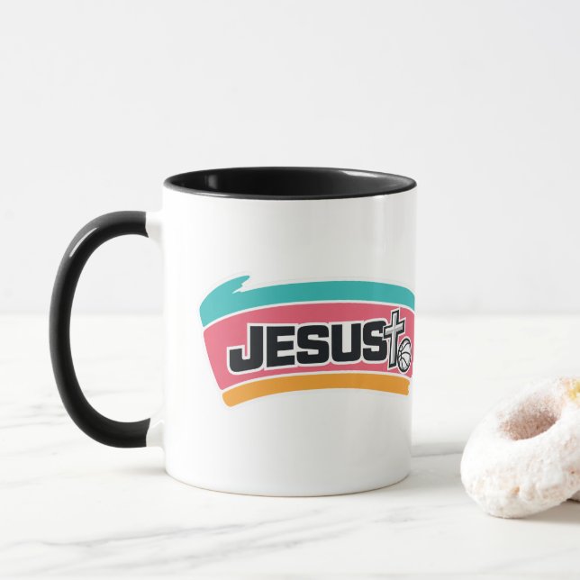 JESUS - Colourful and Sporty Mug (With Donut)