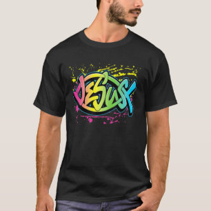 Jesus Colourful Fish Shape T-Shirt