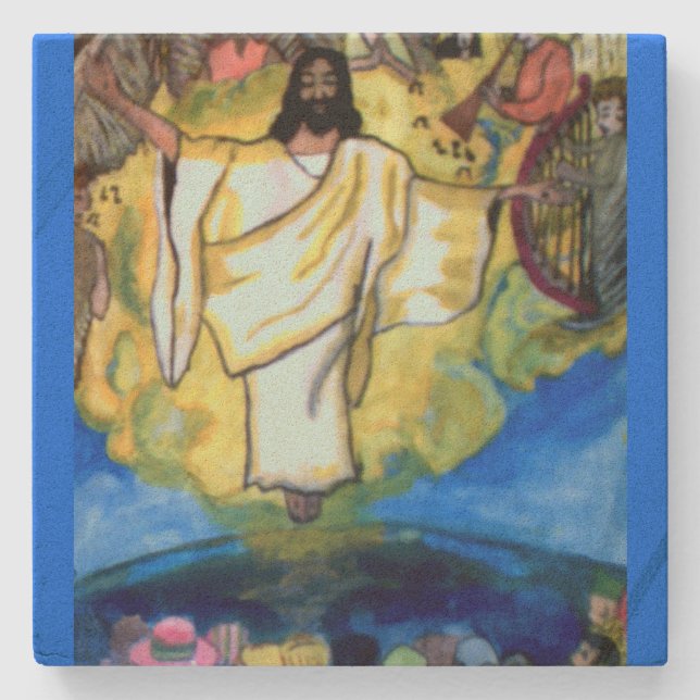 JESUS COMES BACK Stone Coaster (Front)