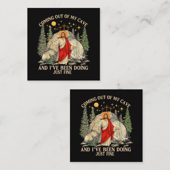 Jesus Coming Out of My Cave  Enclosure Card (Front/Back)