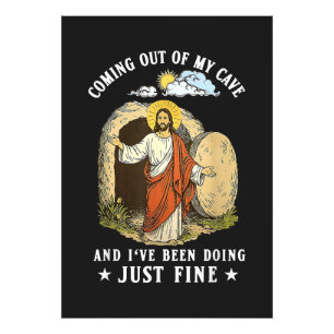Jesus Coming Out of My Cave Photo Print