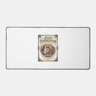 Jesus Communion Jesus Communion Christian Faith Vi Desk Mat