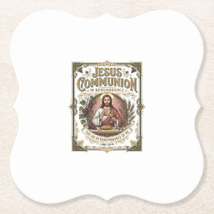 Jesus Communion Jesus Communion Christian Faith Vi Paper Coaster