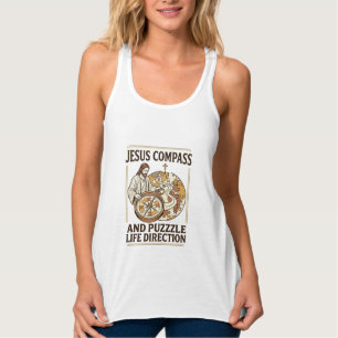 Jesus Compass And Puzzle Life Direction Jesus Comp Singlet