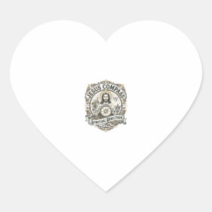 Jesus Compass Spiritual Direction Jesus Compass Sp Heart Sticker