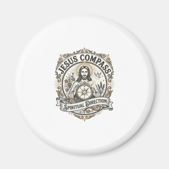 Jesus Compass Spiritual Direction Jesus Compass Sp Magnet (Front)
