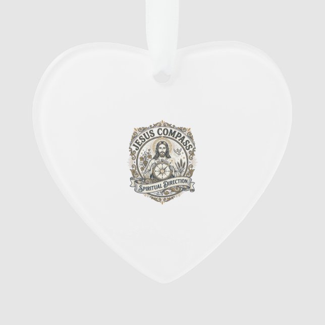 Jesus Compass Spiritual Direction Jesus Compass Sp Ornament (Front)