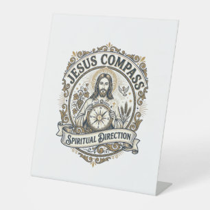 Jesus Compass Spiritual Direction Jesus Compass Sp Pedestal Sign