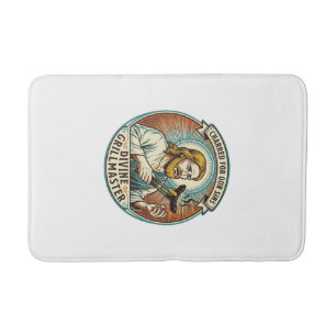 Jesus Completely Burnt Black Hot Dog BBQ Humor_1 Bath Mat
