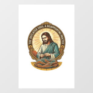 Jesus Completely Deflated Flat Yoga Ball Gym Humou