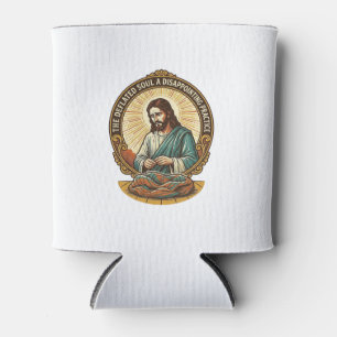 Jesus Completely Deflated Flat Yoga Ball Gym Humou Can Cooler