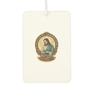 Jesus Completely Deflated Flat Yoga Ball Gym Humou Car Air Freshener