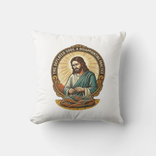 Jesus Completely Deflated Flat Yoga Ball Gym Humou Cushion