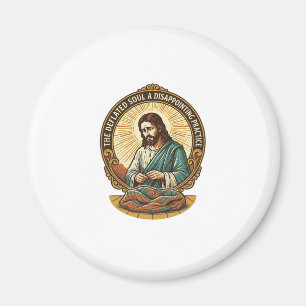 Jesus Completely Deflated Flat Yoga Ball Gym Humou Magnet