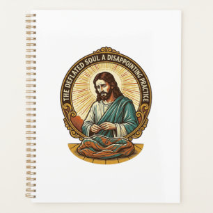 Jesus Completely Deflated Flat Yoga Ball Gym Humou Planner