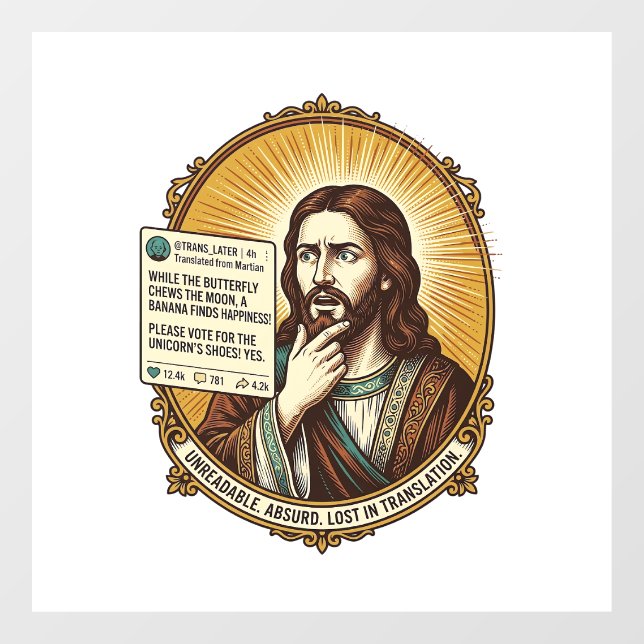 Jesus Confused Auto Translate Post Fail Social Hum (Sheet)