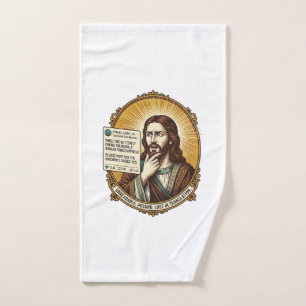 Jesus Confused Auto Translate Post Fail Social Hum Hand Towel