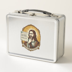 Jesus Confused Auto Translate Post Fail Social Hum Metal Lunch Box