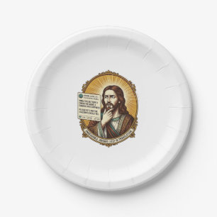Jesus Confused Auto Translate Post Fail Social Hum Paper Plate