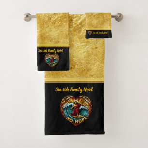 Jesus Conquers Waves Bringing True Peace (B) Bath Towel Set
