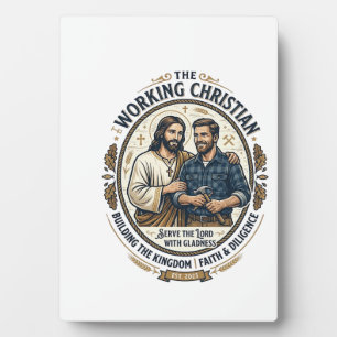 Jesus Construction Trades Shirt Christian Graphic_ Plaque
