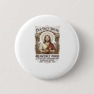 Jesus Cookbook Recipe Card Aesthetic Vintage Shirt 6 Cm Round Badge